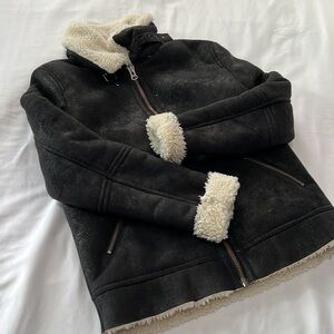 ASOS Faux Leather Bomber Jacket